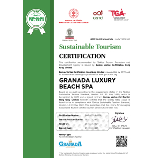 Granada Luxury Beach Sertifikalar Sustainable Tourism