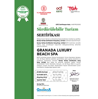 Granada Luxury Beach Sertifikalar Surdurulebilir Truzim