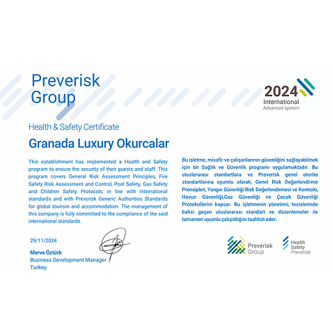 Granada Okurcalar Sertifikalar H S Certificate